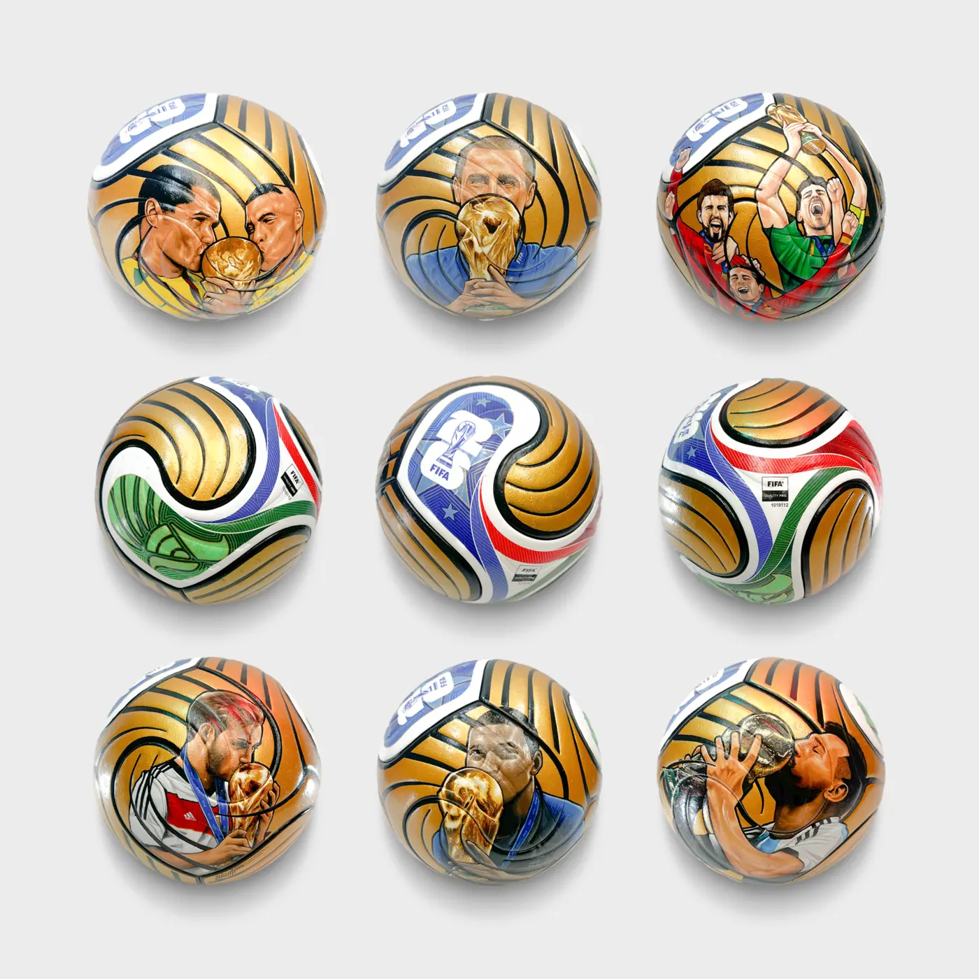 Colección de balones de fútbol pintados a mano para Lenovo