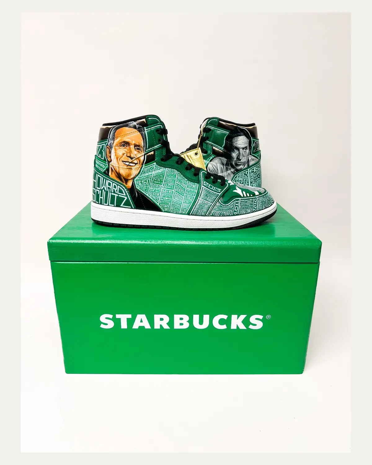 Howard Schultz — obra 1/1 pintada a mano por Martín Redondo
