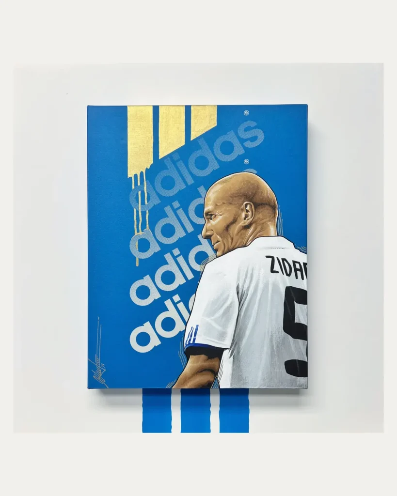 Zidane — obra 1/1 pintada a mano por Martín Redondo